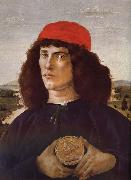 Medici portrait of the man card Botticelli